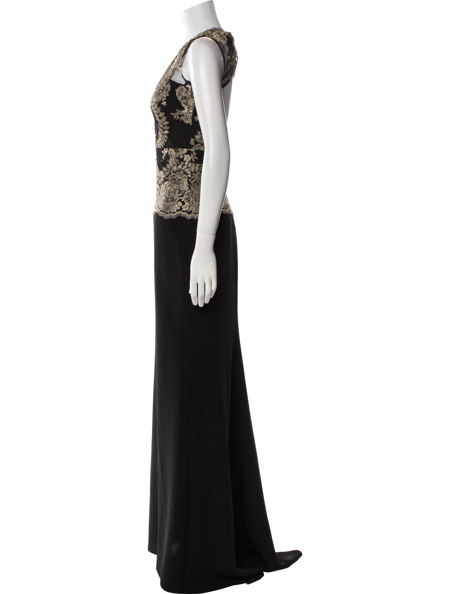 Badgley Mischka Lace Pattern Long Dress w/ Tags