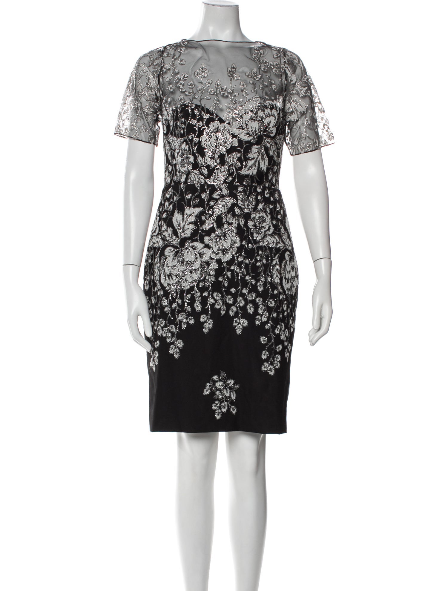 Badgley Mischka Floral Print Mini Dress