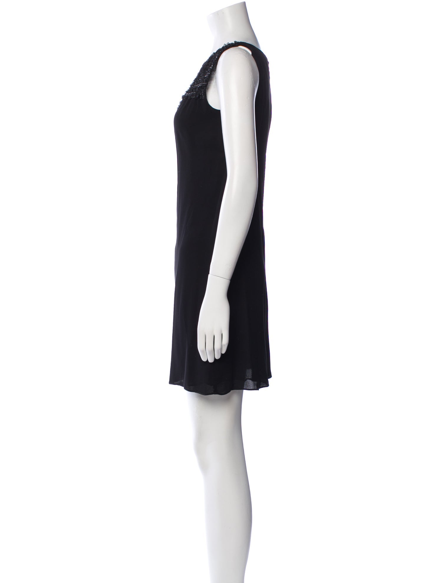 Badgley Mischka Scoop Neck Mini Dress