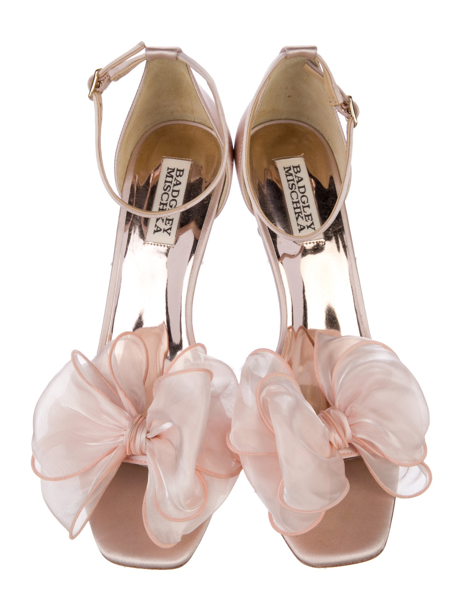 Badgley Mischka Satin Mesh Accents Sandals