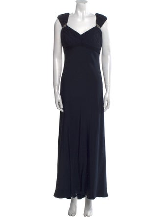 Badgley Mischka Silk Long Dress