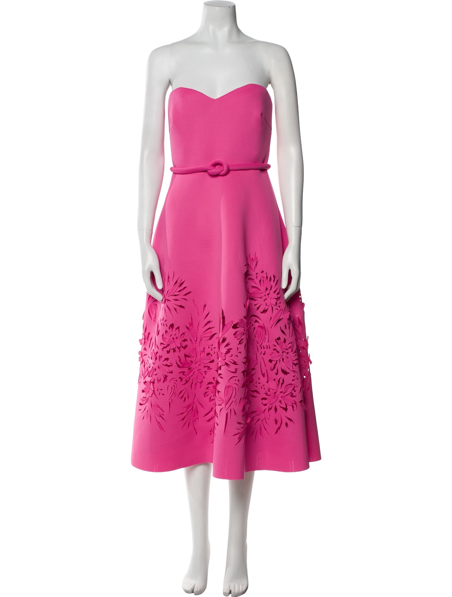 Badgley Mischka Strapless Knee-Length Dress w/ Tags