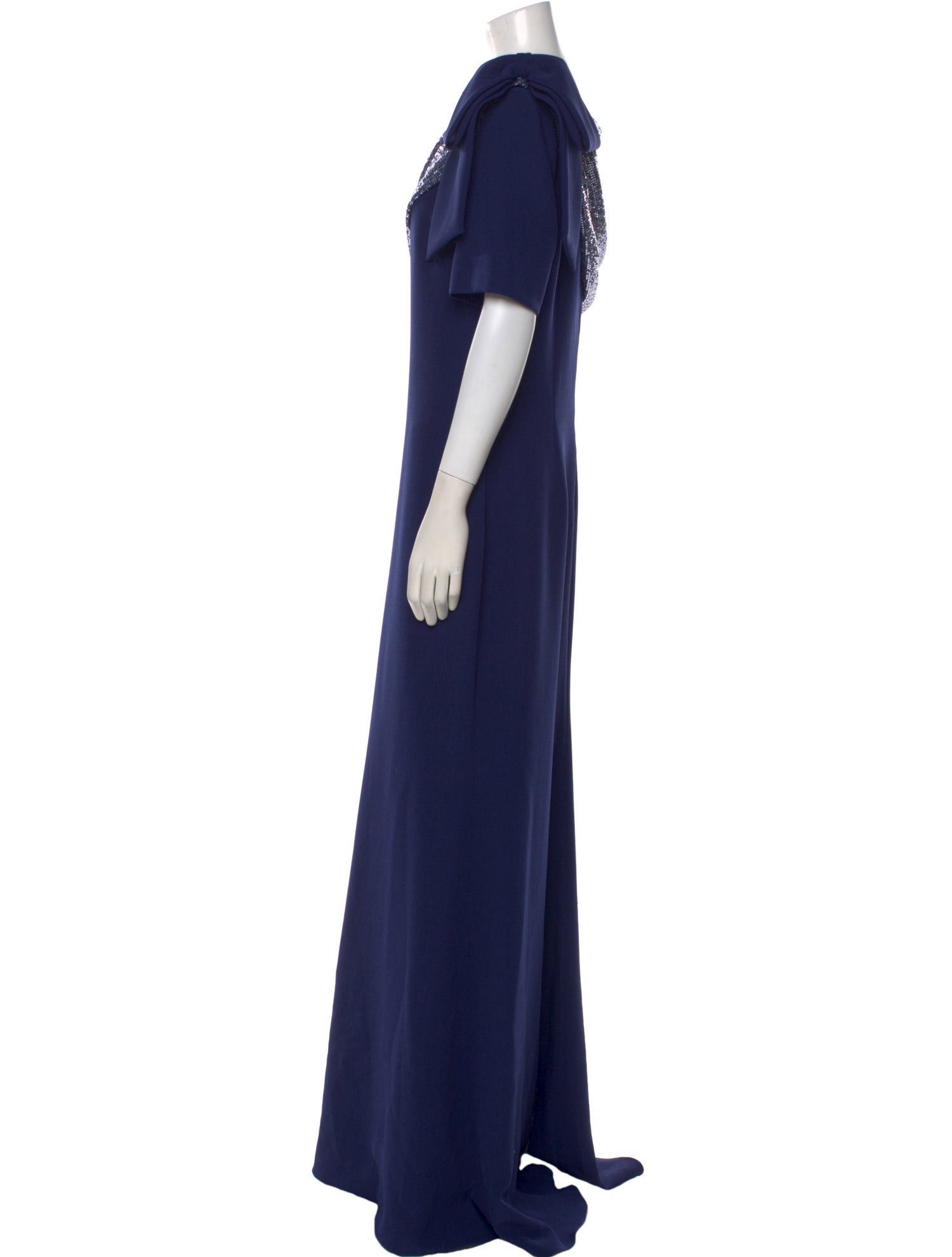 Badgley Mischka Off-The-Shoulder Long Dress w/ Tags