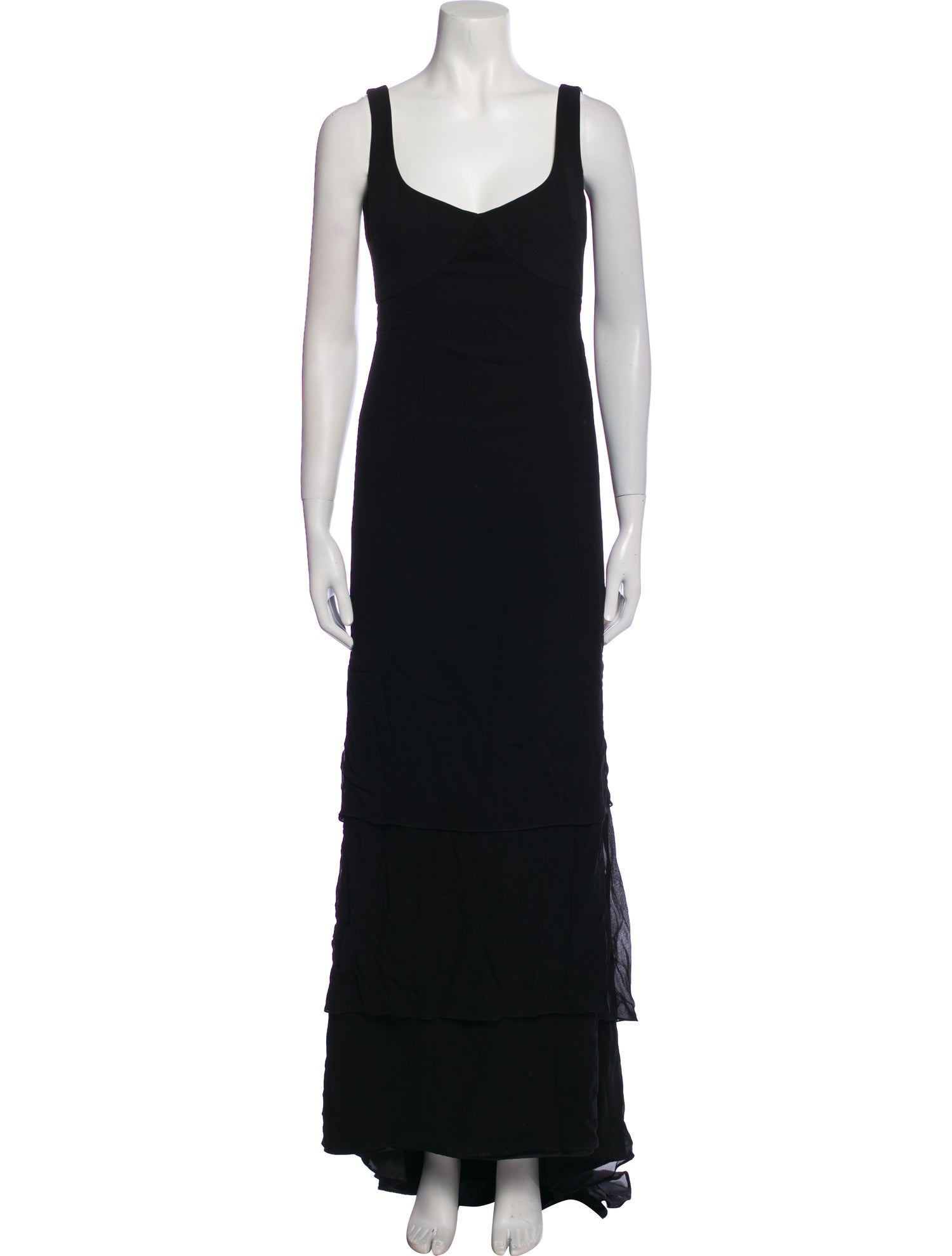 Badgley Mischka V-Neck Long Dress