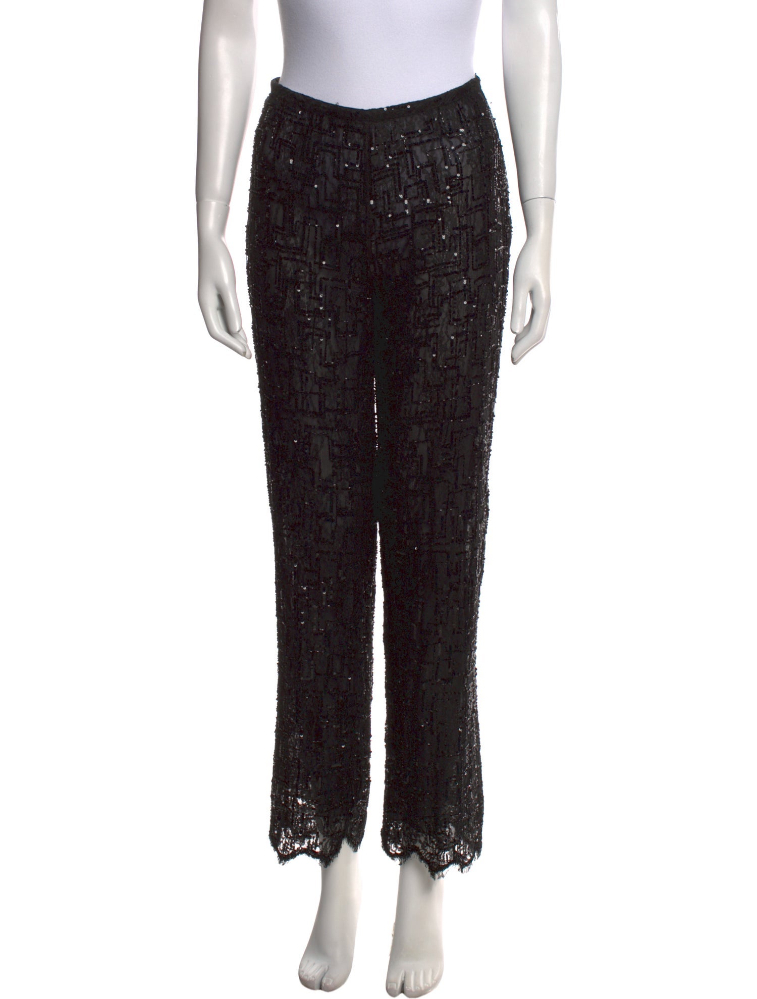 Badgley Mischka Floral Print Straight Leg Pants