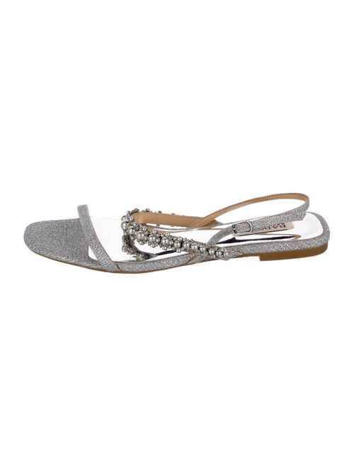 Badgley Mischka Glitter Printed Slingback Sandals