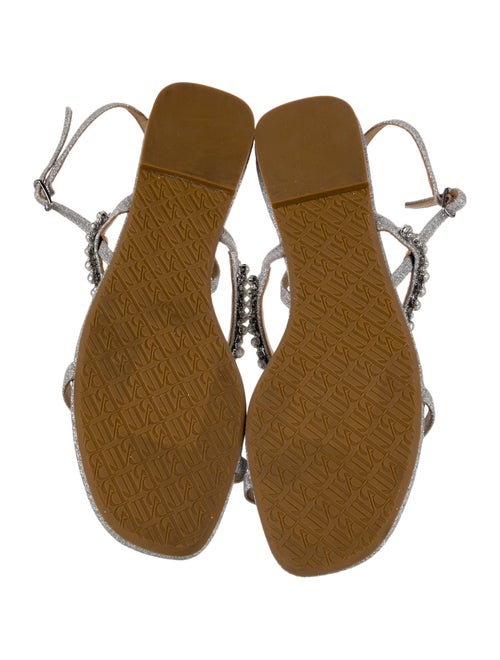 Badgley Mischka Glitter Printed Slingback Sandals