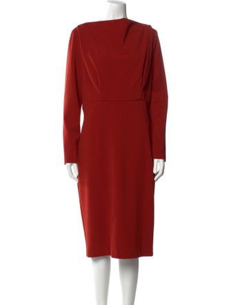 Badgley Mischka Cowl Neck Midi Length Dress