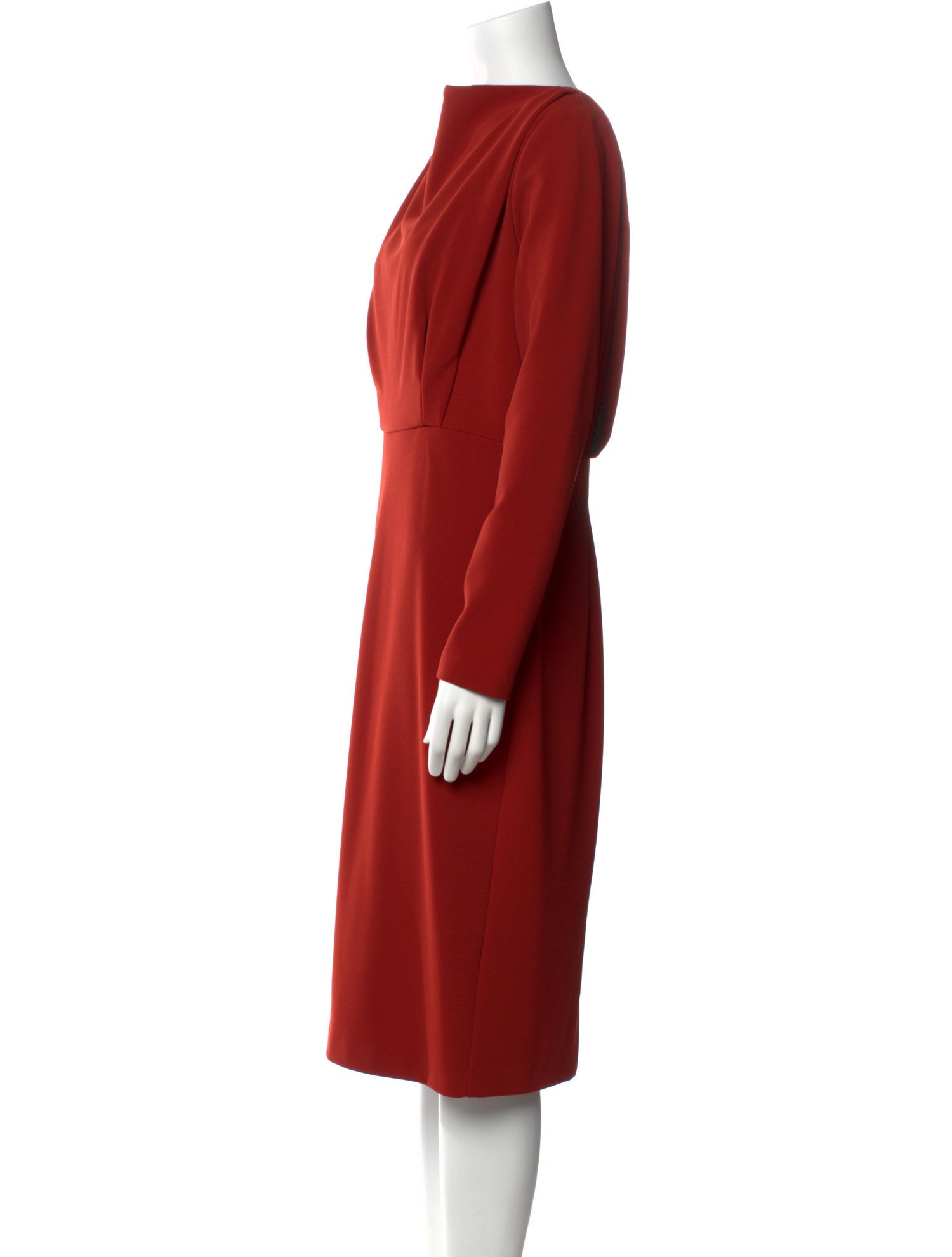 Badgley Mischka Cowl Neck Midi Length Dress