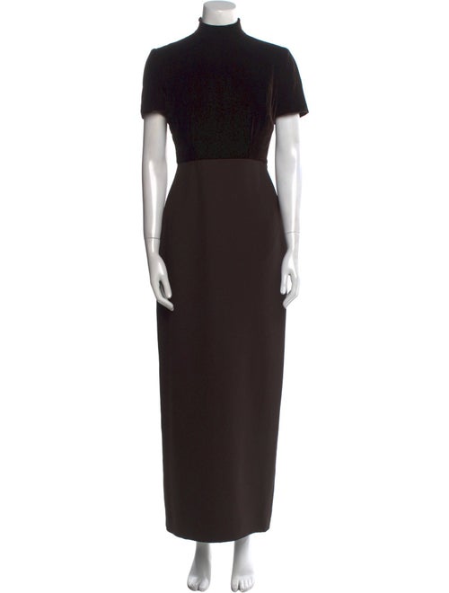 Badgley Mischka Turtleneck Long Dress