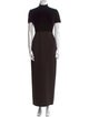 Badgley Mischka Turtleneck Long Dress