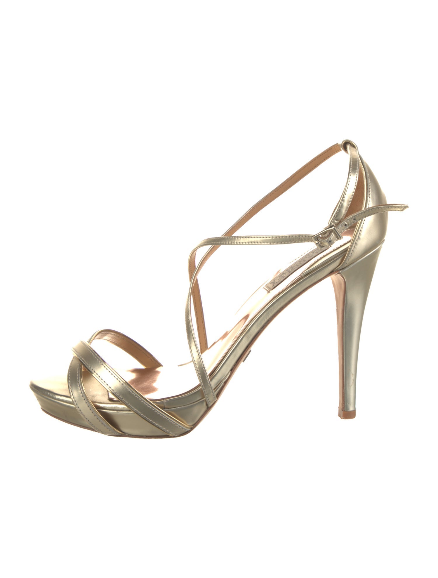 Badgley Mischka Leather Slingback Sandals