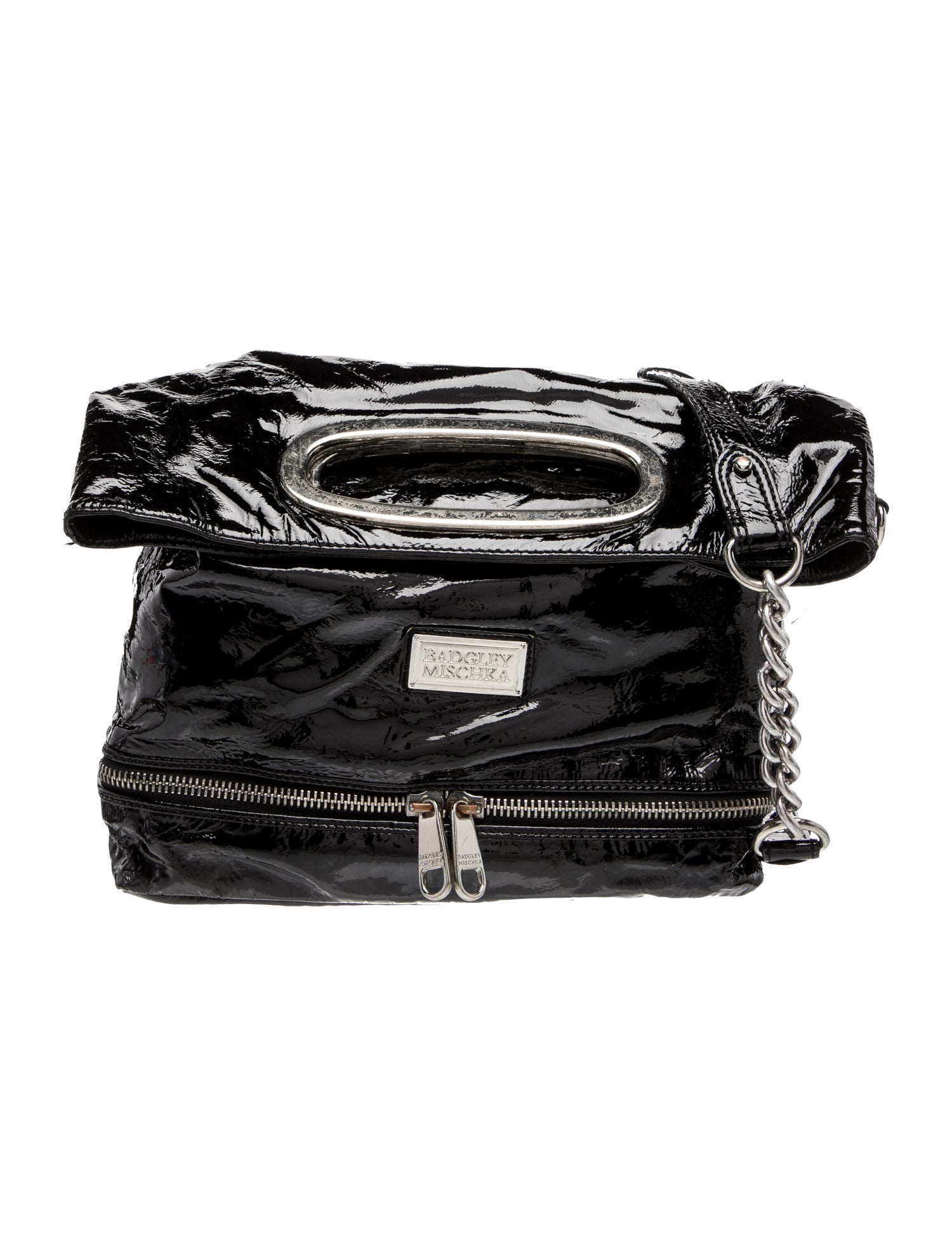 Badgley Mischka Patent Leather Top Handle Bag