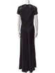 Badgley Mischka V-Neck Long Dress
