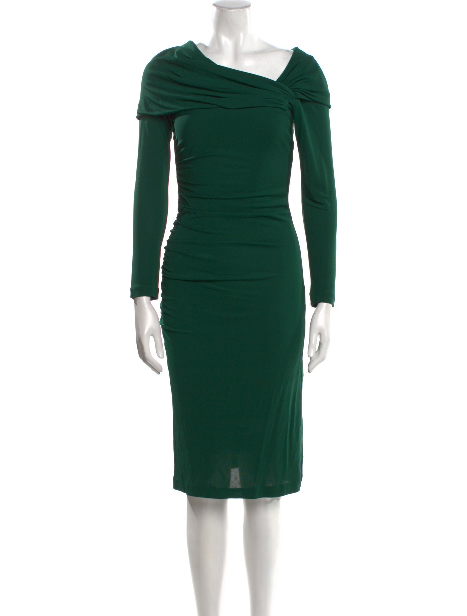 Badgley Mischka Asymmetrical Midi Length Dress