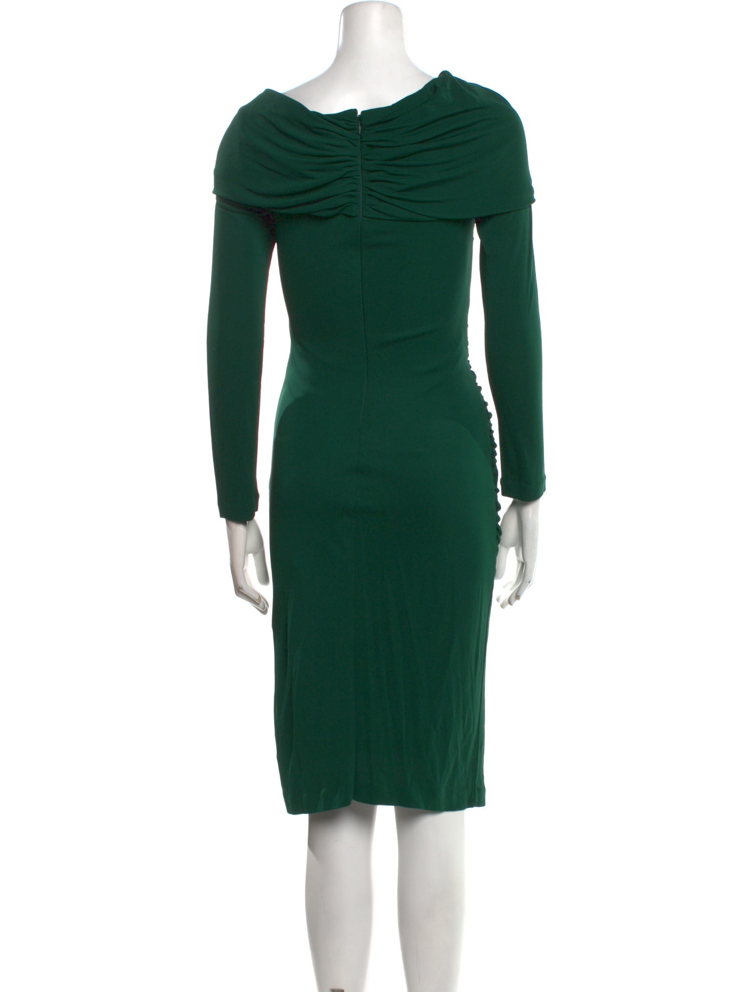 Badgley Mischka Asymmetrical Midi Length Dress