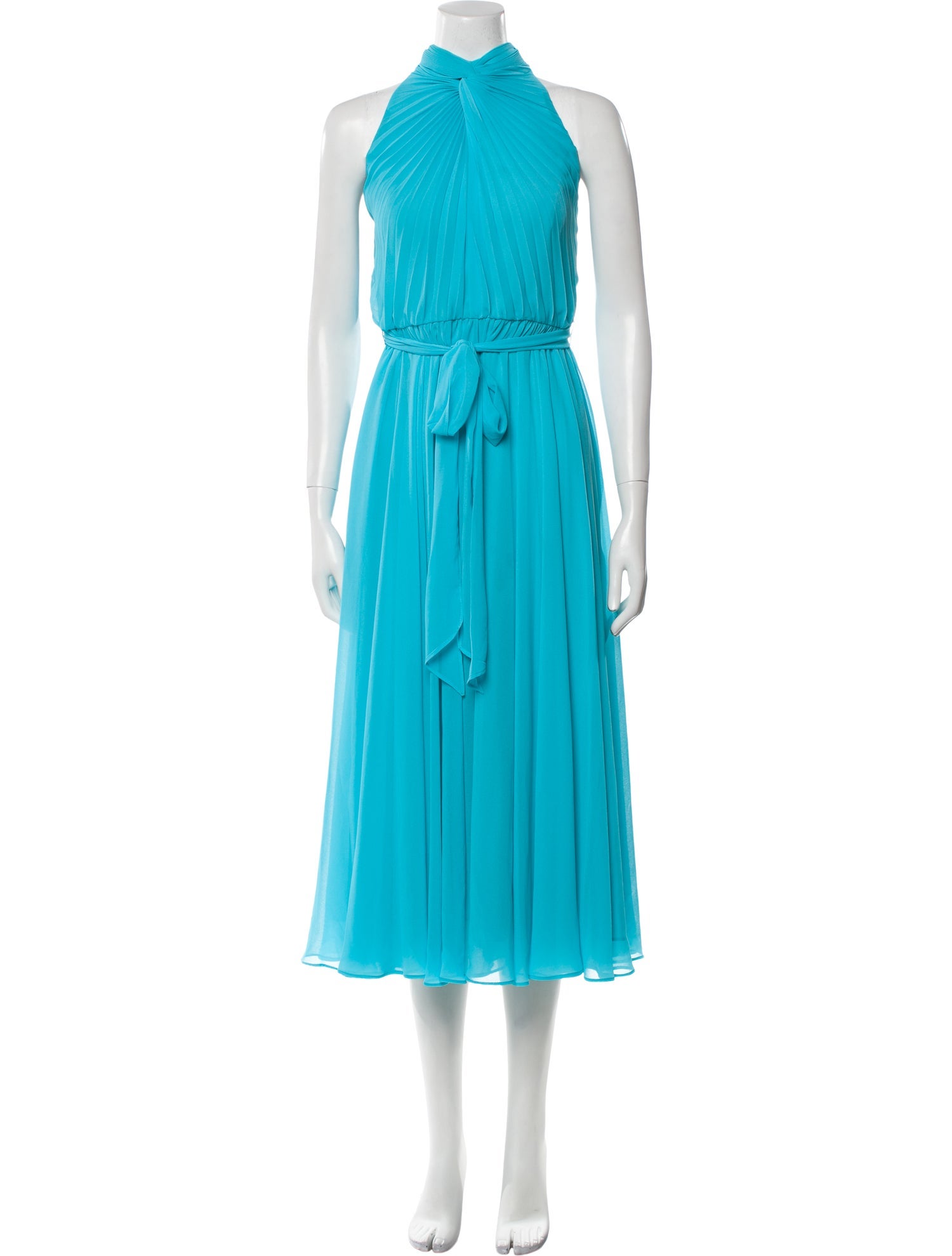 Badgley Mischka Halterneck Midi Length Dress