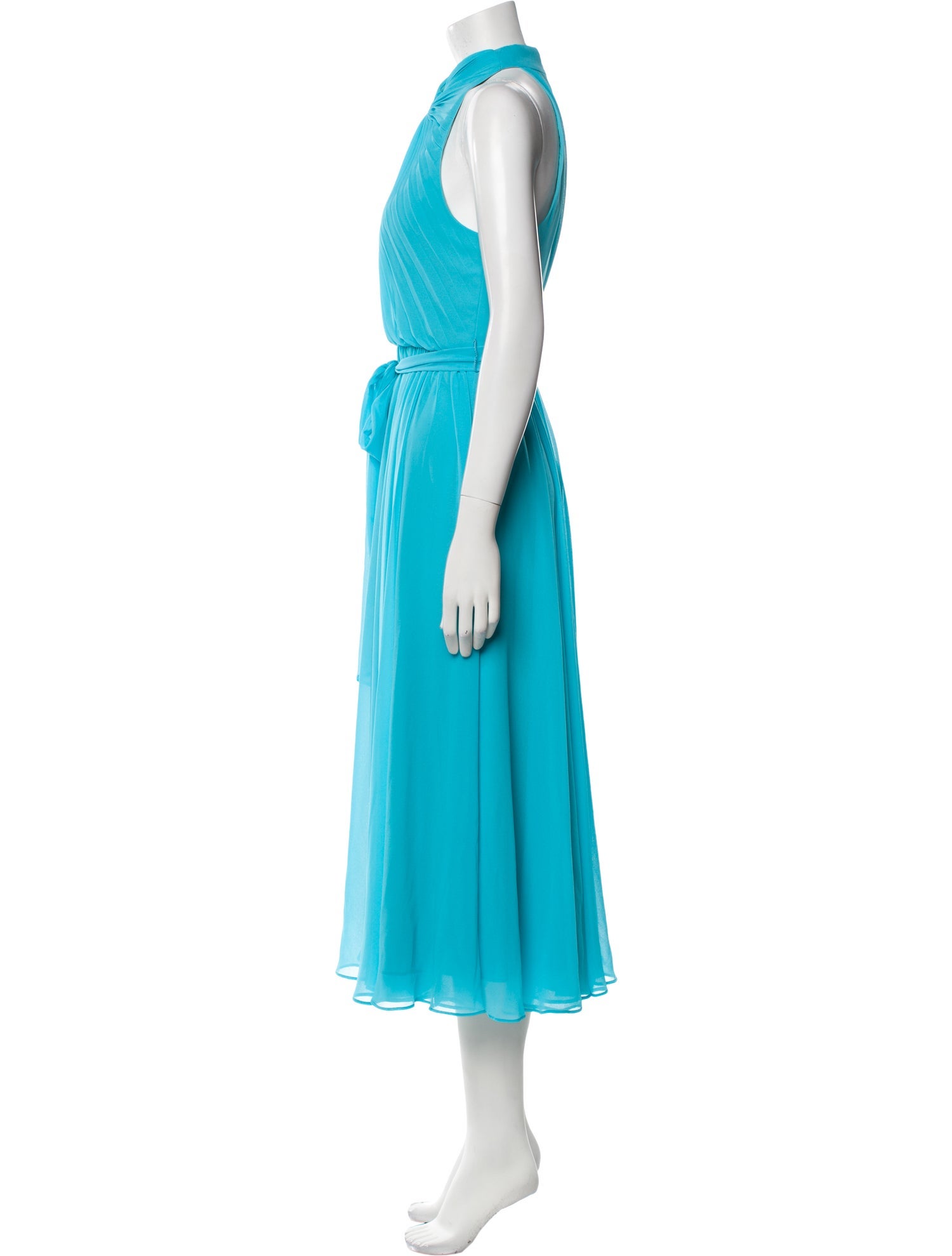 Badgley Mischka Halterneck Midi Length Dress