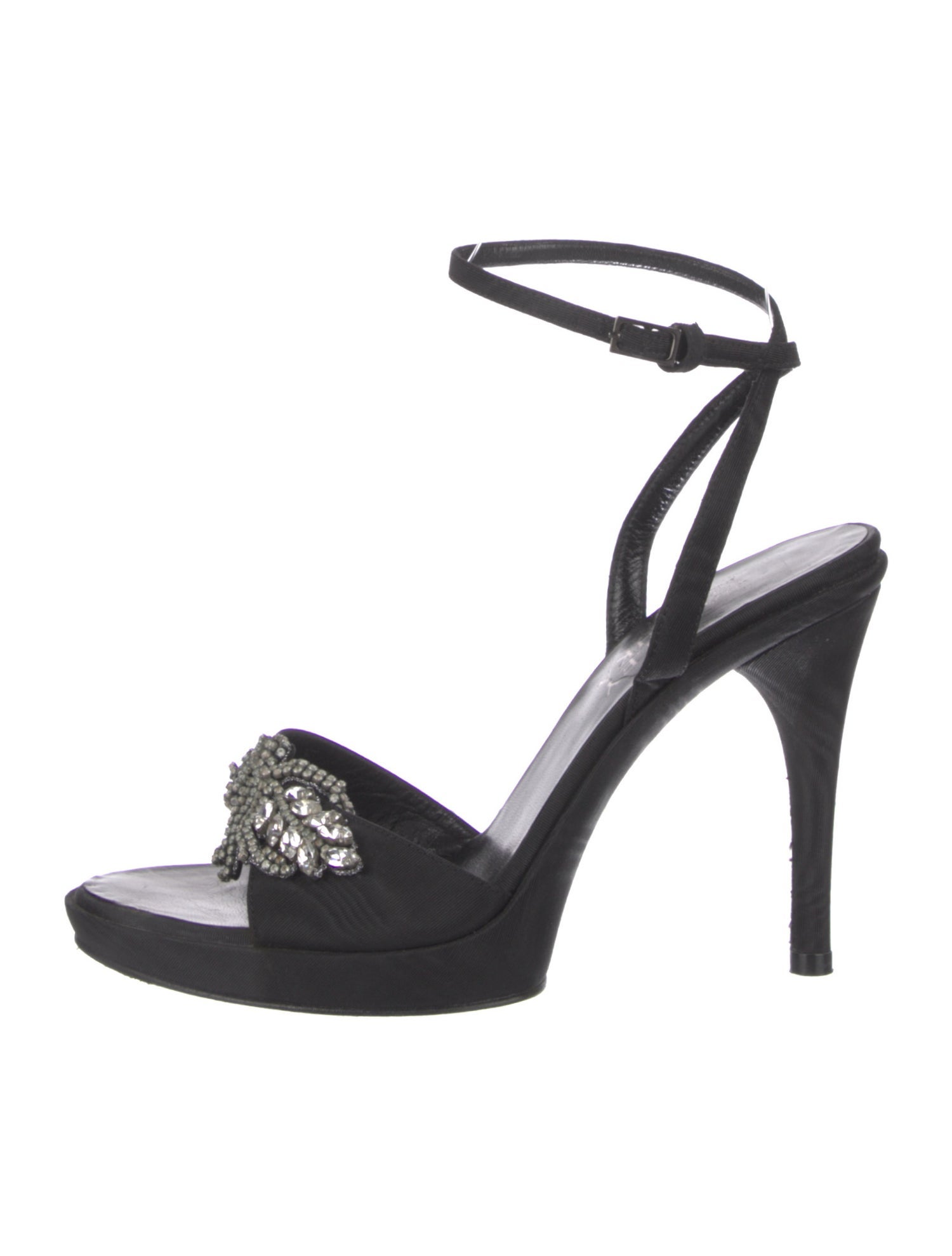 Badgley Mischka Satin Printed Sandals