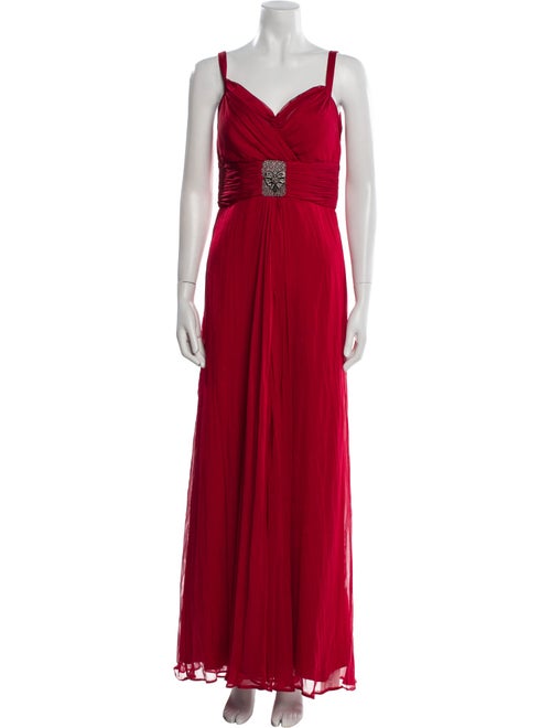 Badgley Mischka Silk Long Dress