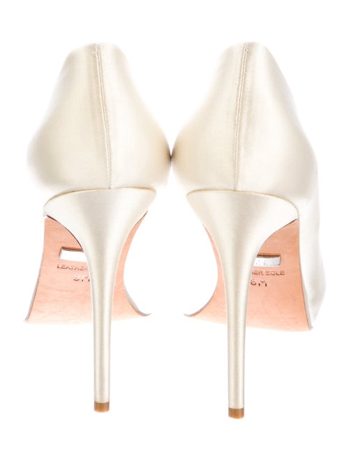 Badgley Mischka Satin Crystal Embellishments Sandals