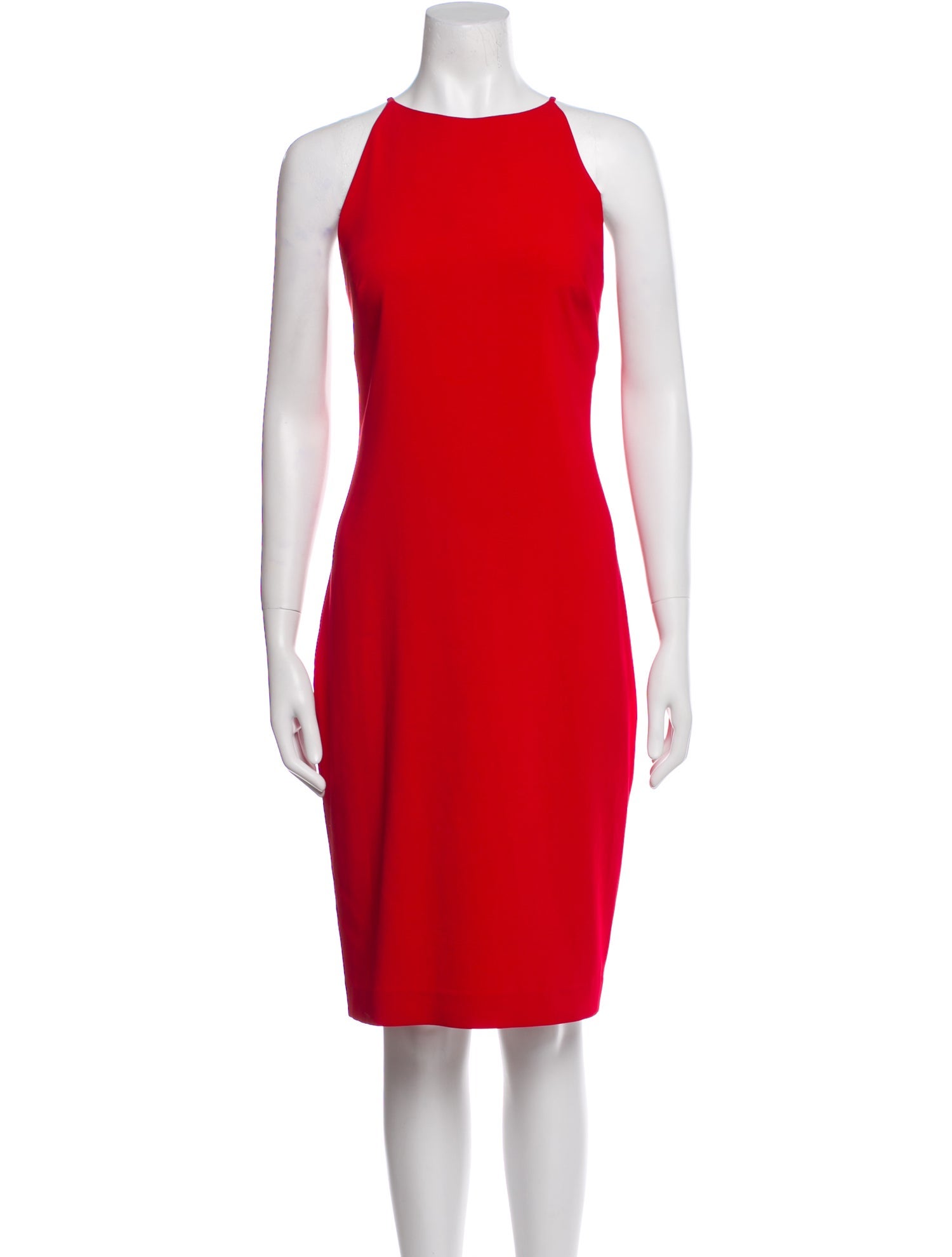 Badgley Mischka Crew Neck Knee-Length Dress
