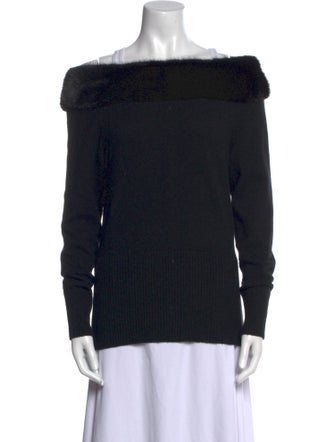 Badgley Mischka Wool Off-The-Shoulder Sweater