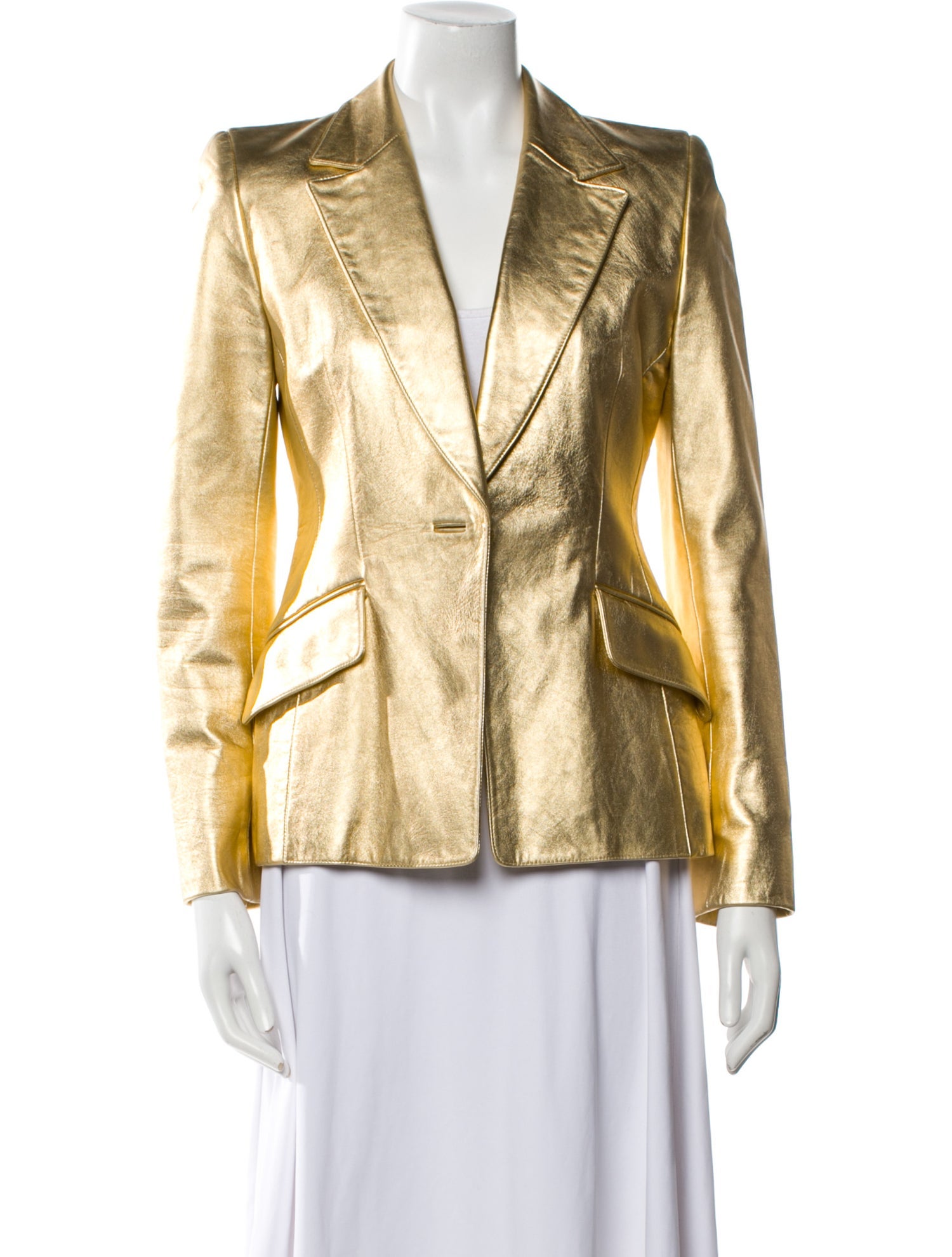 Badgley Mischka Leather Blazer