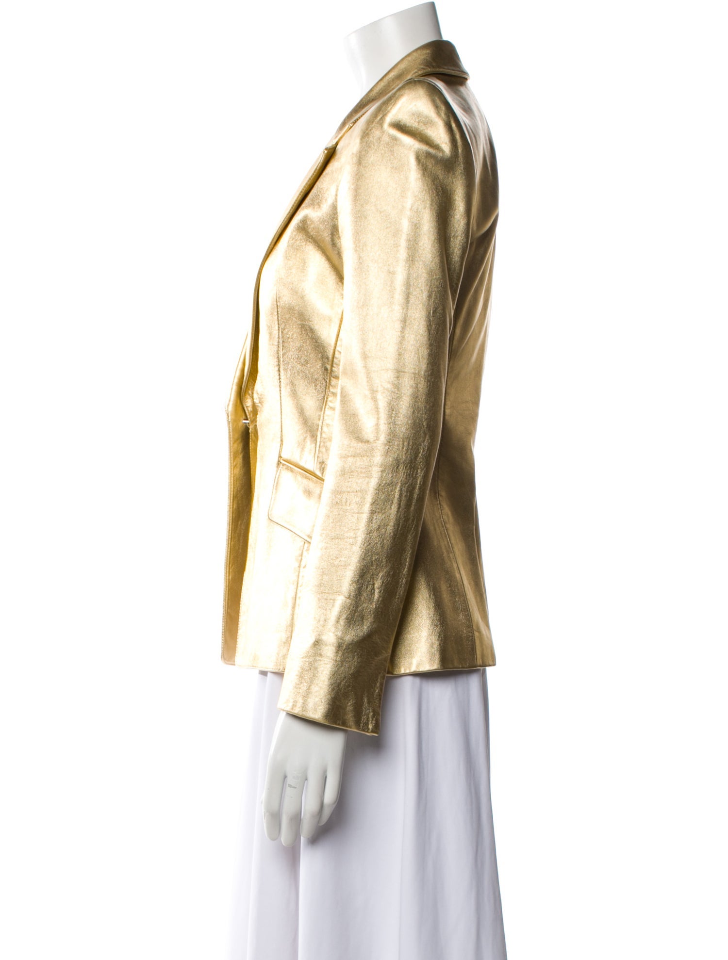 Badgley Mischka Leather Blazer