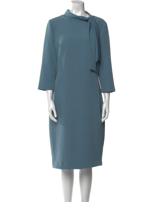 Badgley Mischka Mock Neck Midi Length Dress