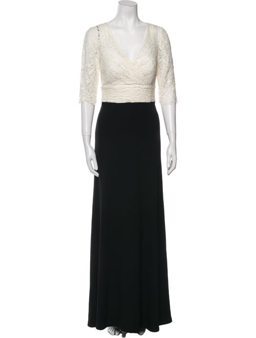 Badgley Mischka Lace Pattern Long Dress