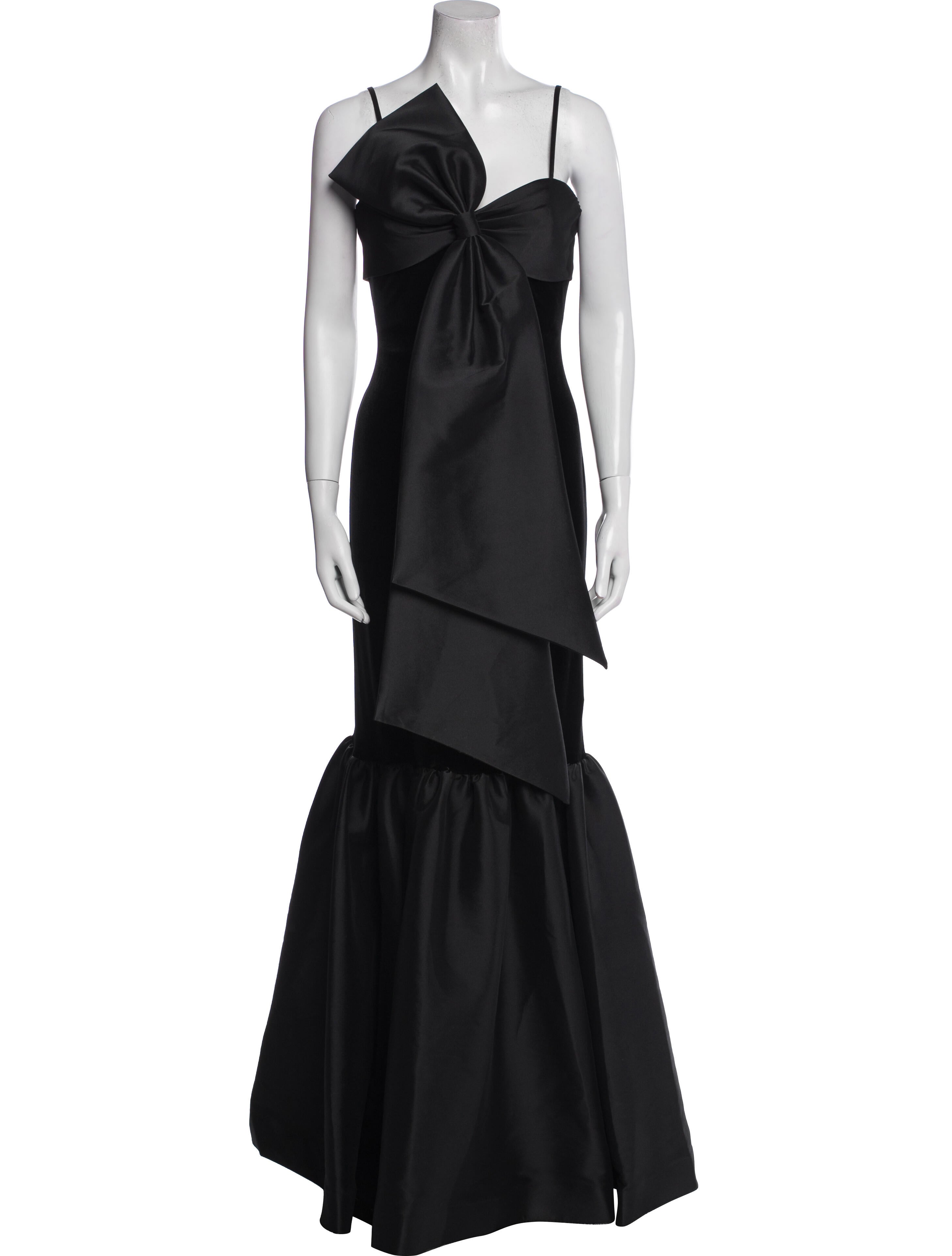 Badgley Mischka Square Neckline Long Dress
