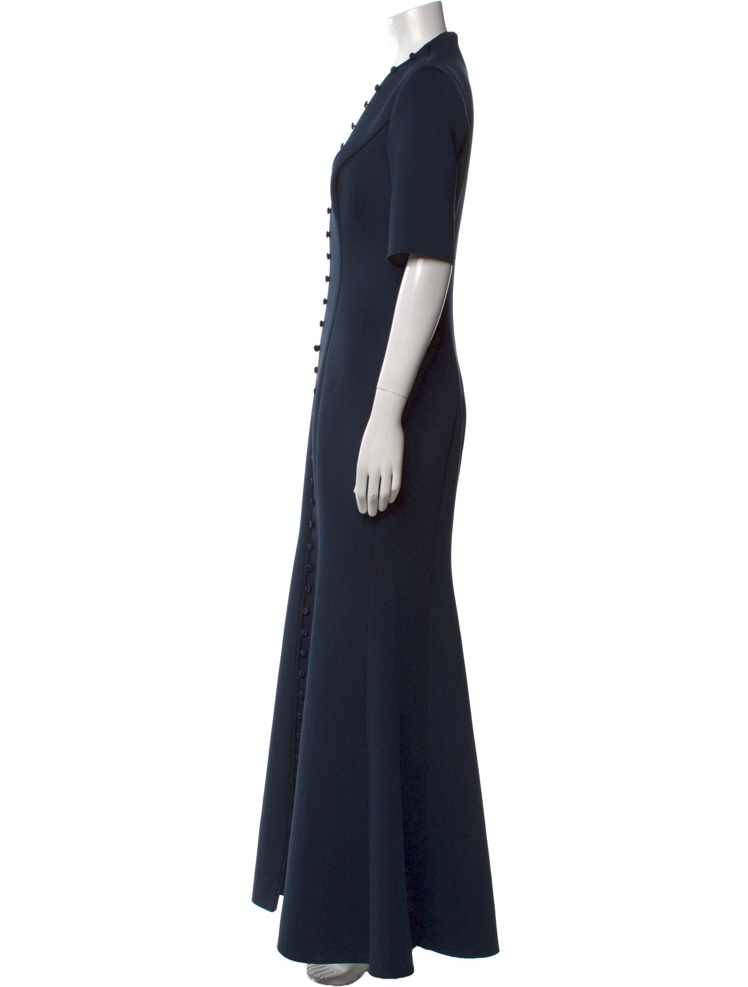 Badgley Mischka V-Neck Long Dress