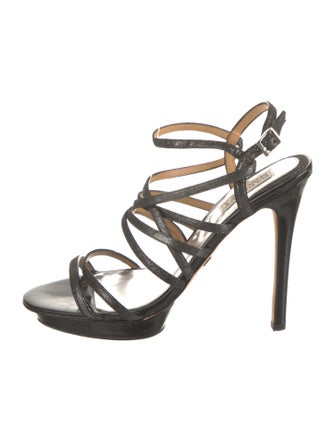 Badgley Mischka Glitter Sandals
