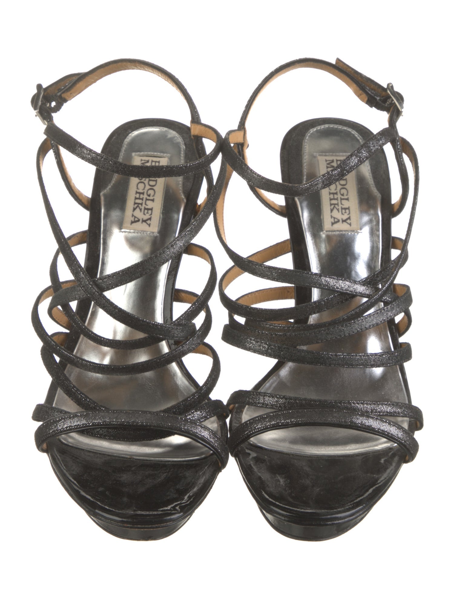 Badgley Mischka Glitter Sandals