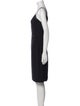 Badgley Mischka Square Neckline Knee-Length Dress