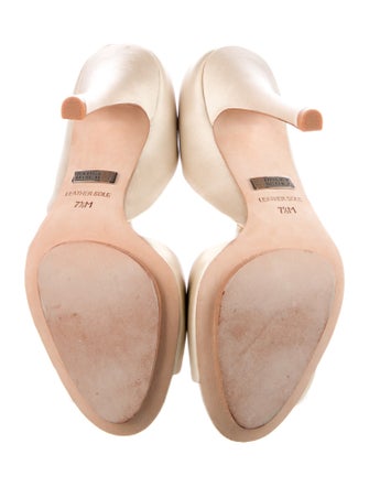 Badgley Mischka Satin Ruffle Embellishment Sandals