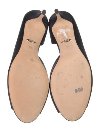 Badgley Mischka Satin Crystal Embellishments Slingback Sandals