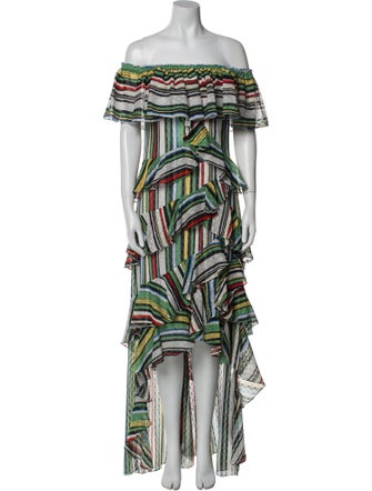 Badgley Mischka Printed Long Dress