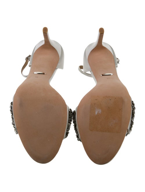 Badgley Mischka Satin Animal Print T-Strap Sandals