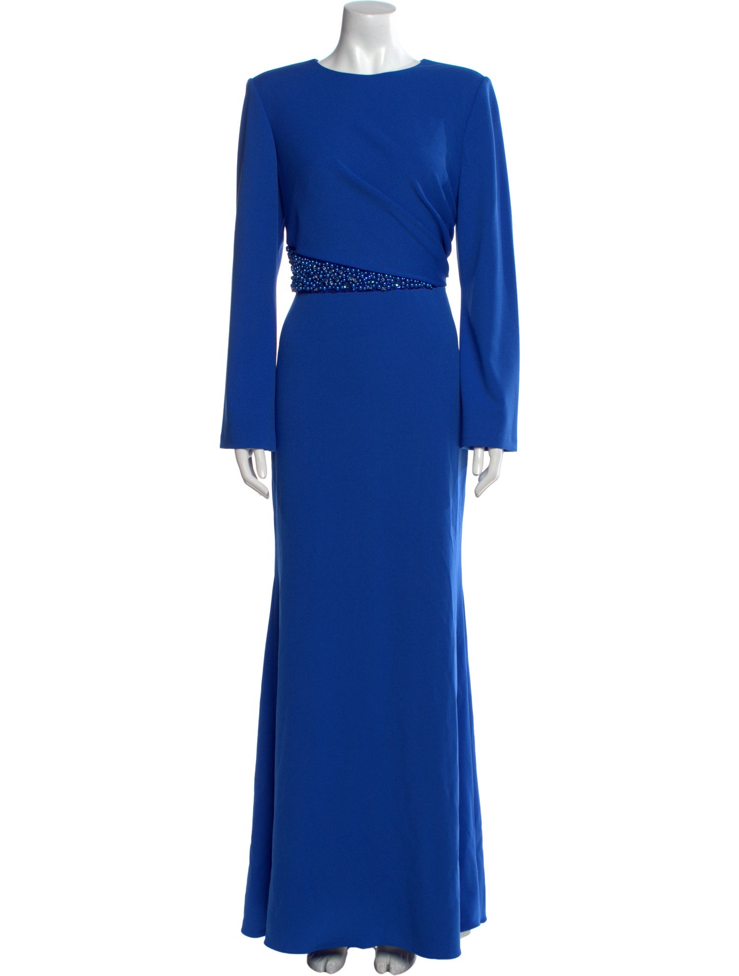 Badgley Mischka Crew Neck Long Dress w/ Tags