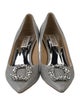 Badgley Mischka Glitter Crystal Embellishments Pumps