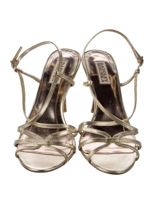 Badgley Mischka Leather Slingback Sandals