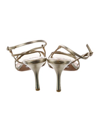 Badgley Mischka Leather Slingback Sandals