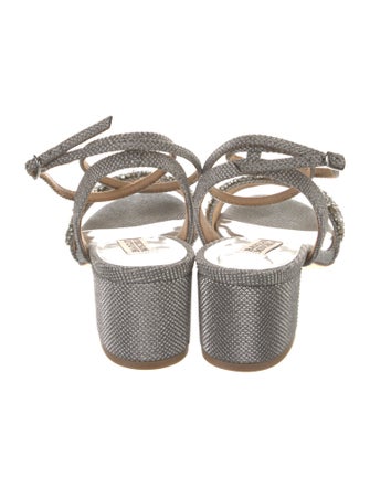 Badgley Mischka Glitter Patterned Sandals