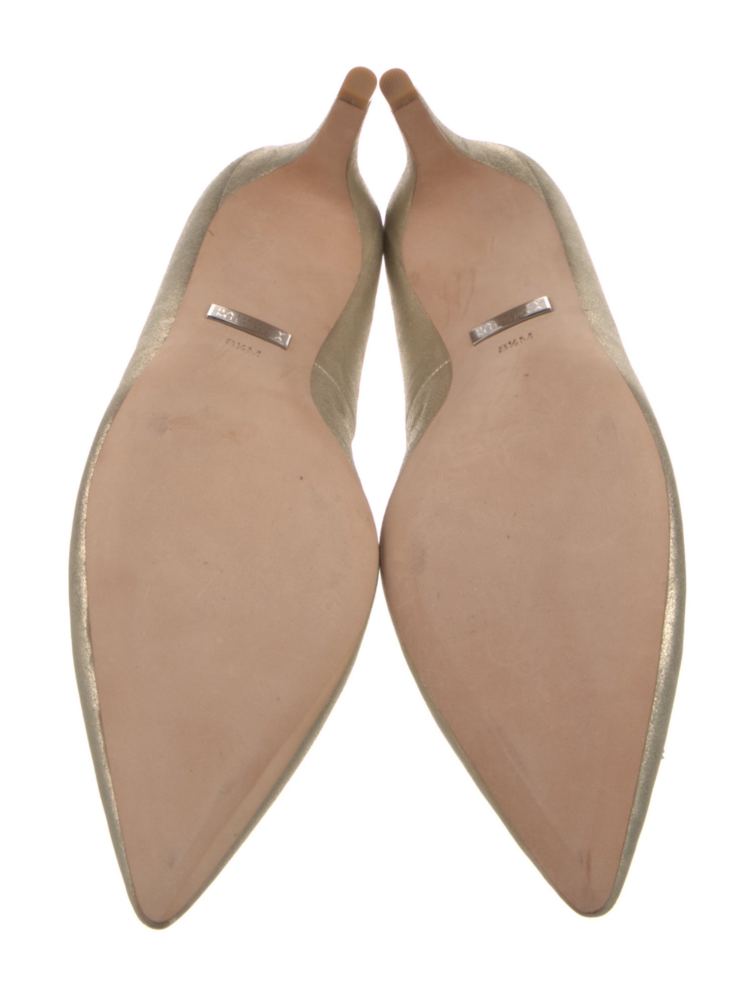 Badgley Mischka Leather Crystal Embellishments Pumps