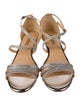 Badgley Mischka Suede Glitter Accents Sandals