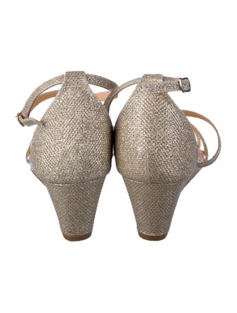 Badgley Mischka Suede Glitter Accents Sandals