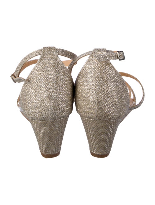 Badgley Mischka Suede Glitter Accents Sandals