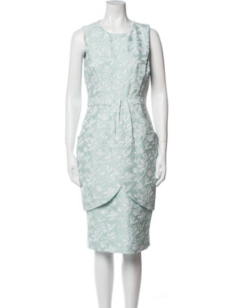 Badgley Mischka Lace Pattern Knee-Length Dress